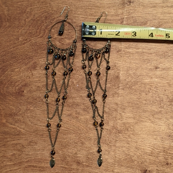 FREE W/ PURCHASE Long Shoulder Duster Earrings VTG - Picture 6 of 6